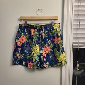 Vibrant Floral Men's Athletic Shorts